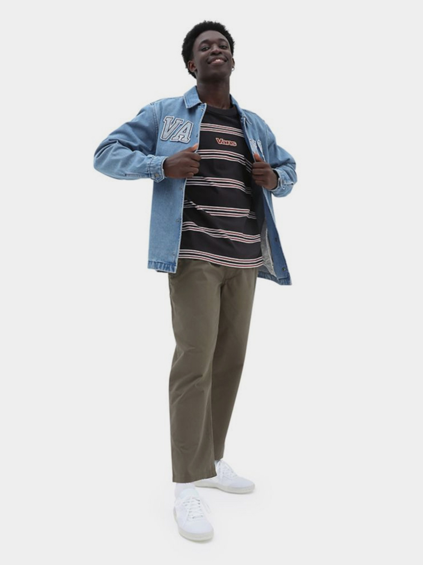 Футболки і поло Vans Wardman Stripe модель VN000060BLK1 Футболки і поло Vans Wardman Stripe модель VN000060BLK1 Фото