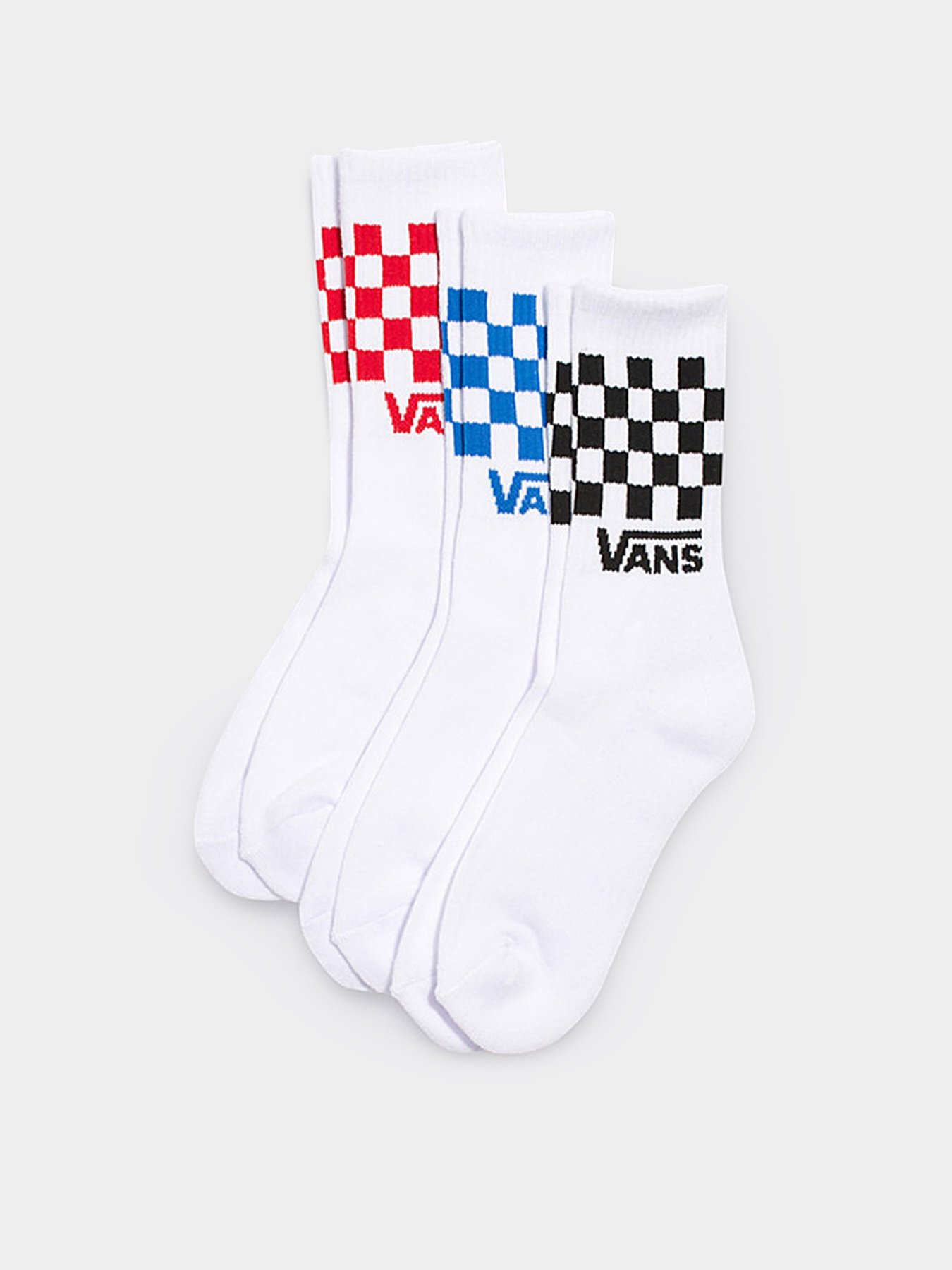 Носки и гольфы Vans Check Crew Sock 3-Pack модель VN0A3GQWJ8Z1 Фото