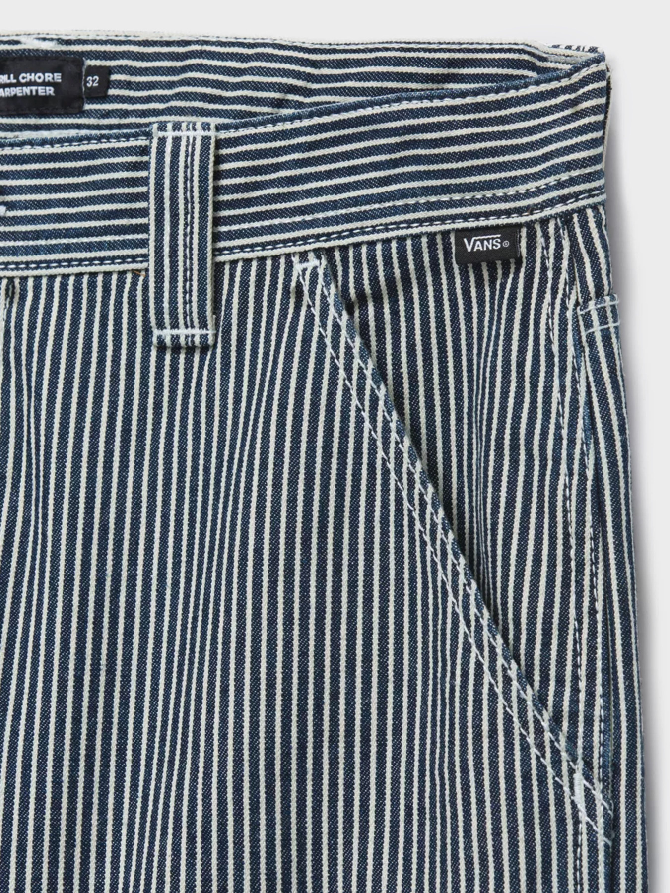 Брюки Vans Drill Chore Loose Tapered Carpenter Hickory Stripe модель VN0008NCIND1 Фото