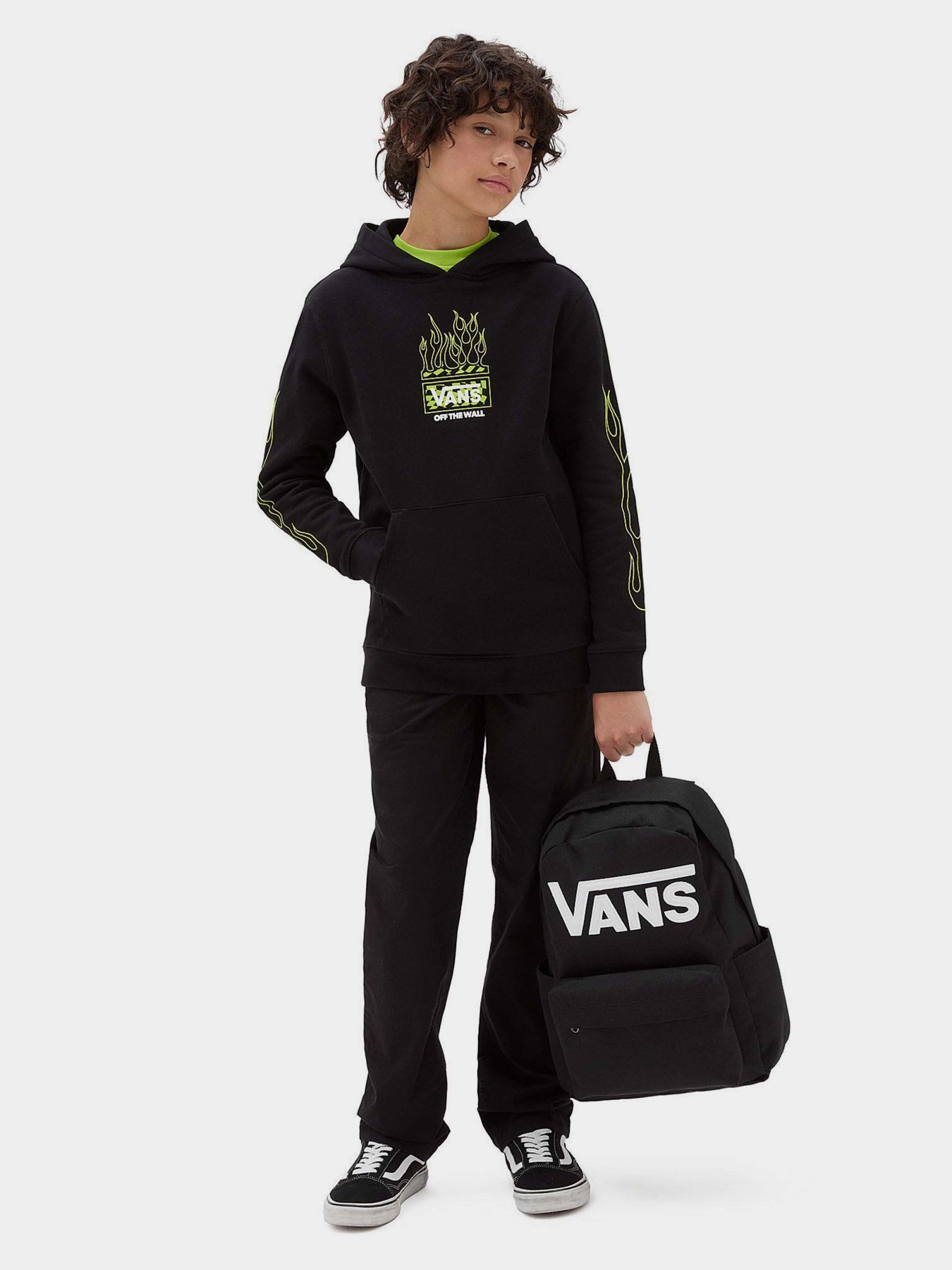 Худи и свитшоты Vans Neon Flames модель VN00087QBLK1 Худи и свитшоты Vans Neon Flames модель VN00087QBLK1 Фото