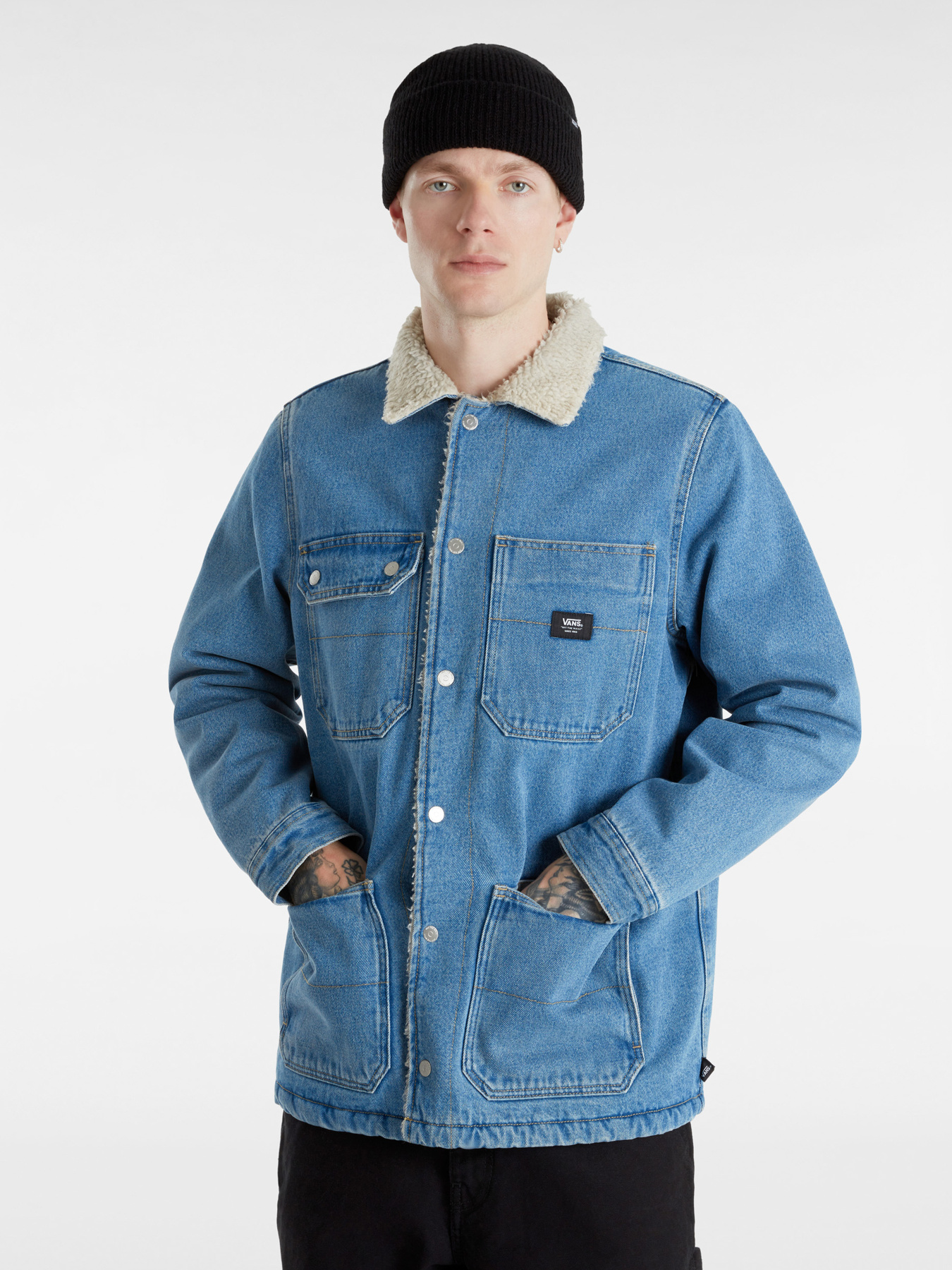 Куртки и дубленки Vans Drill Chore Denim Sherpa модель VN000K4XCDX1 Фото