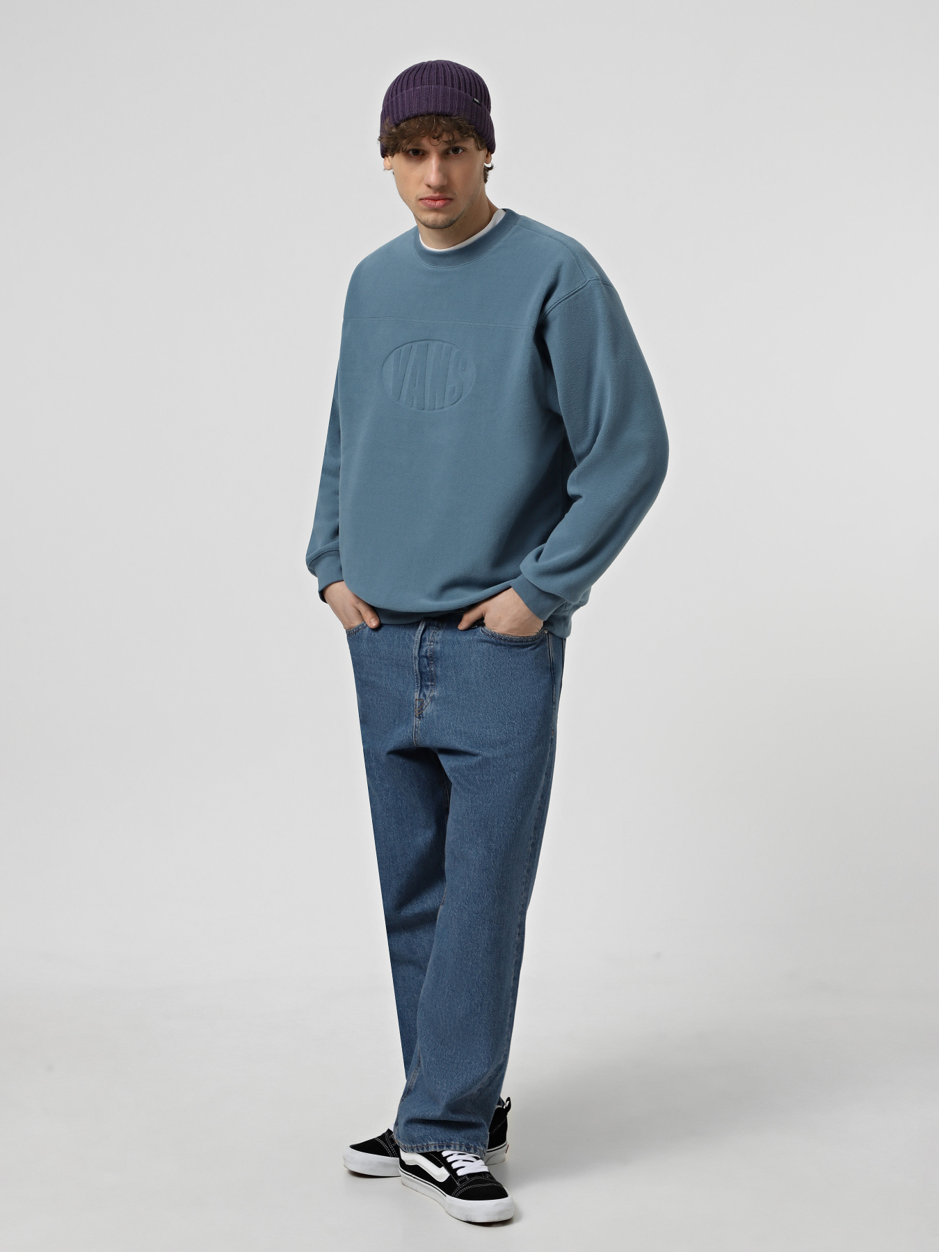 Худі та світшоти Vans Carlo Polar Fleece Loose Crew модель VN000HPSJCN1 Фото
