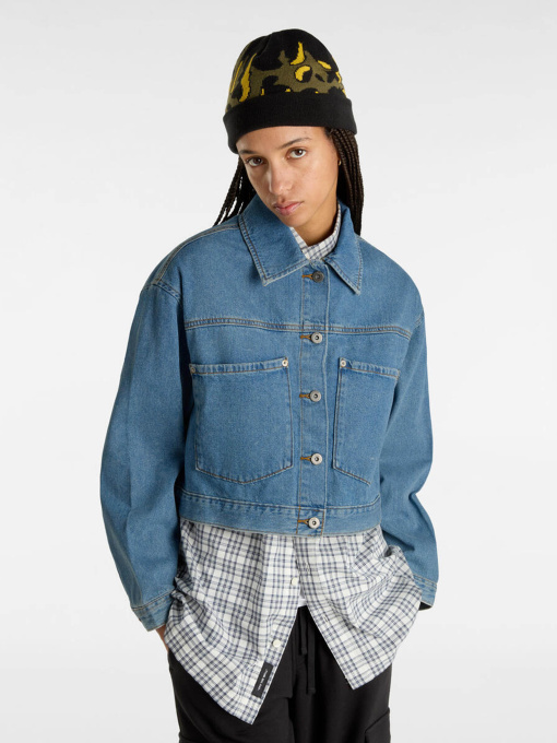 Куртки та дублянки Vans Raynes Denim Crop модель VN000HWF7W61 Фото