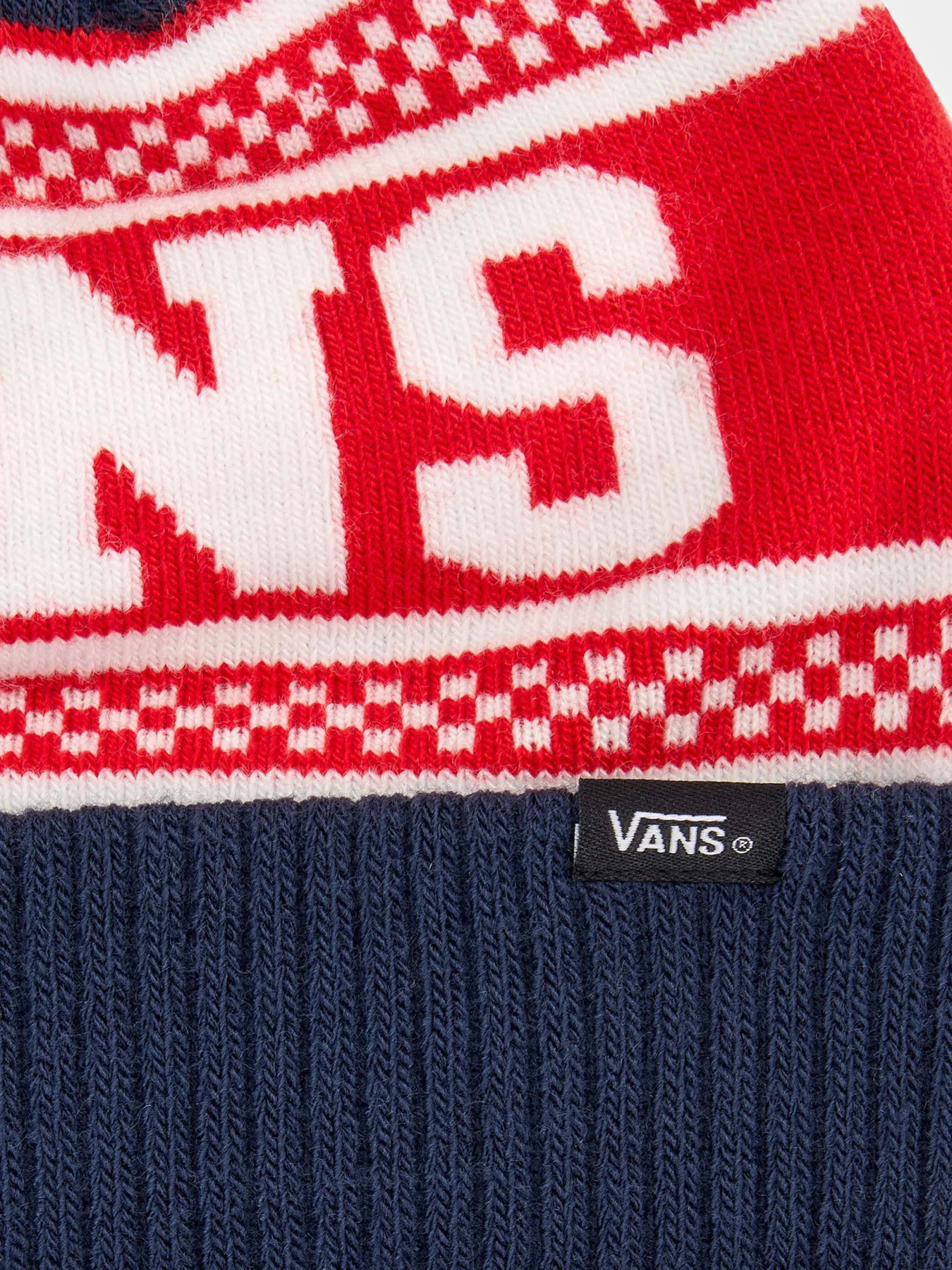 Шапки и кепки Vans Check Pom Beanie модель VN000HT1LKZ1 Фото