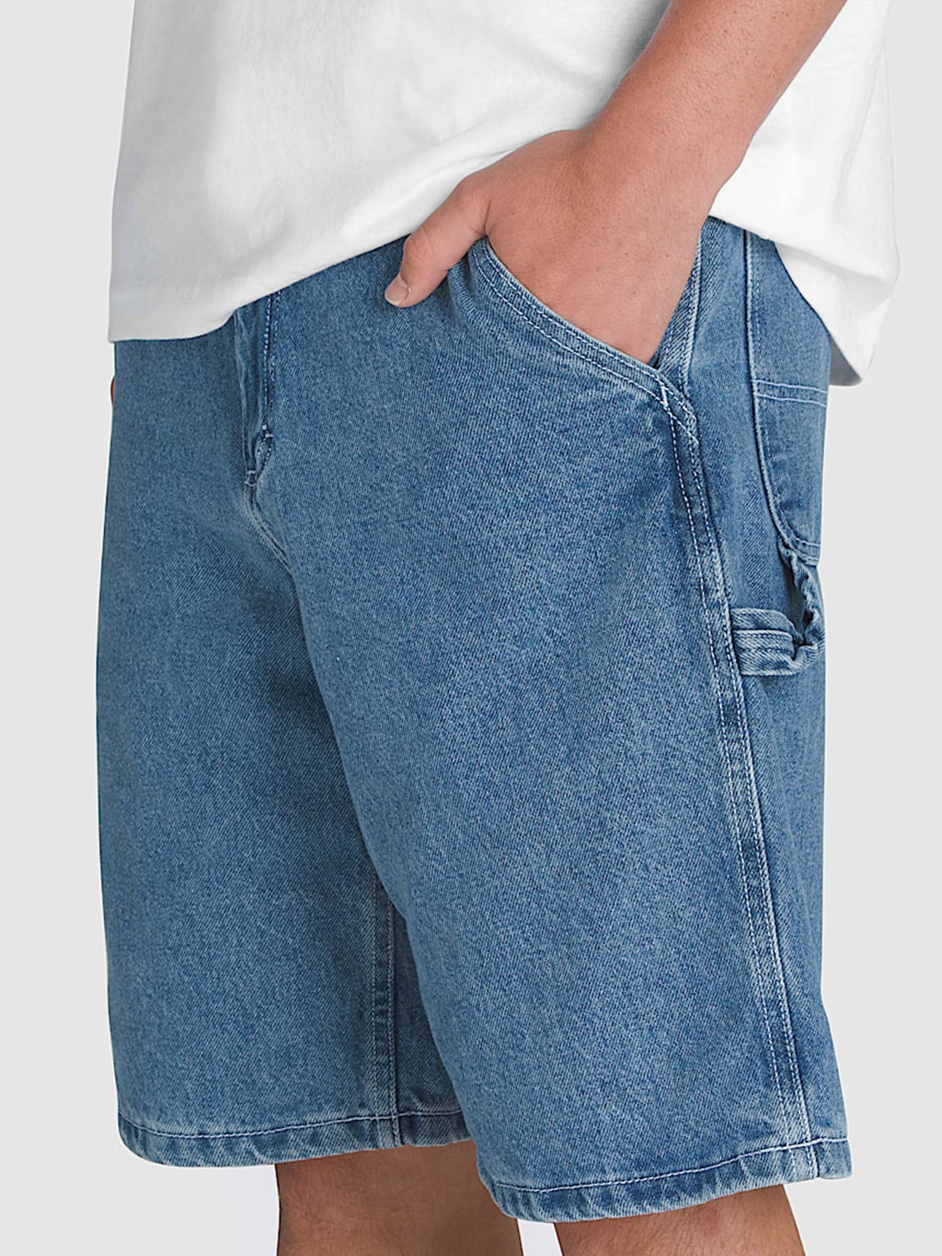 Шорты Vans Drill Chore Loose Denim модель VN0A7S4S7W61 Шорты Vans Drill Chore Loose Denim модель VN0A7S4S7W61 Фото