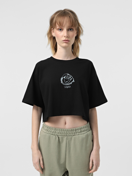 Футболки і поло Vans Grinning Face Relax Crop модель VN000MC5BLK1 Фото
