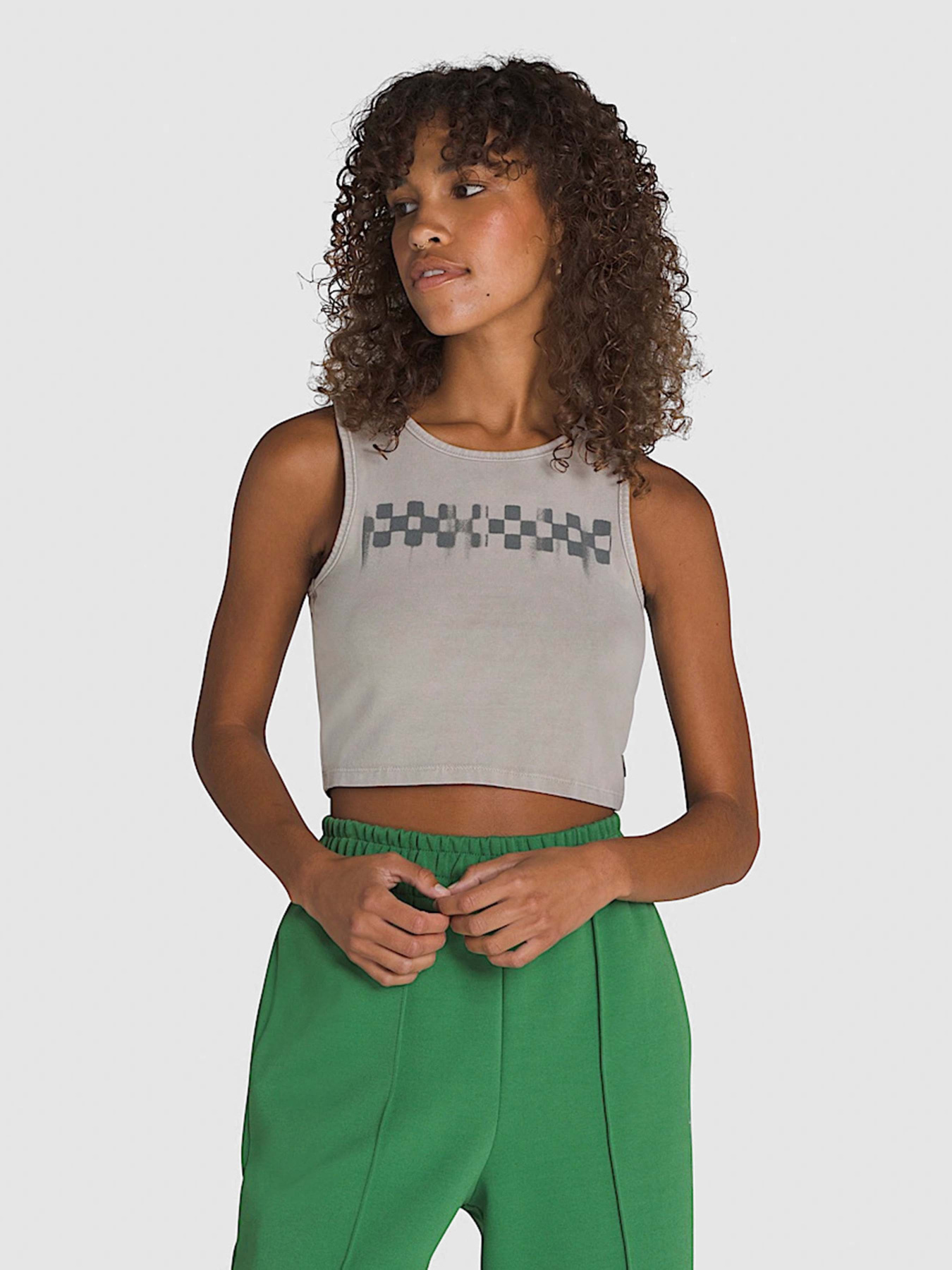 Футболки і поло Vans Check Wash Fitted Crop Tank модель VN000MC0ZUJ1 Фото