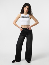 Футболки і поло Vans Check Wash Fitted Crop Tank модель VN000MC0WHT1 Фото