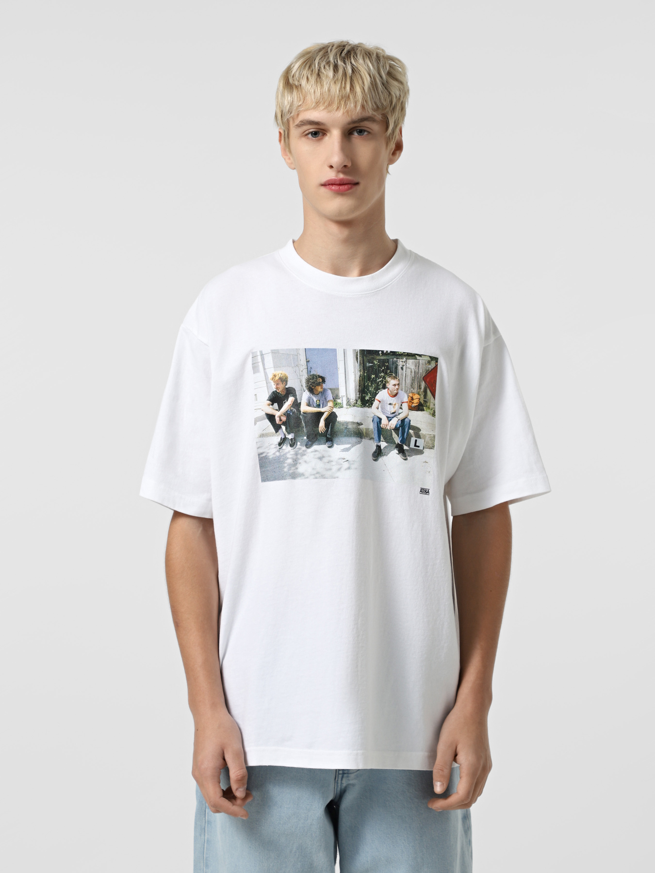 Футболки и поло Vans Skate Atiba Haze Curb Crew модель VN000QJPWHT1 Фото