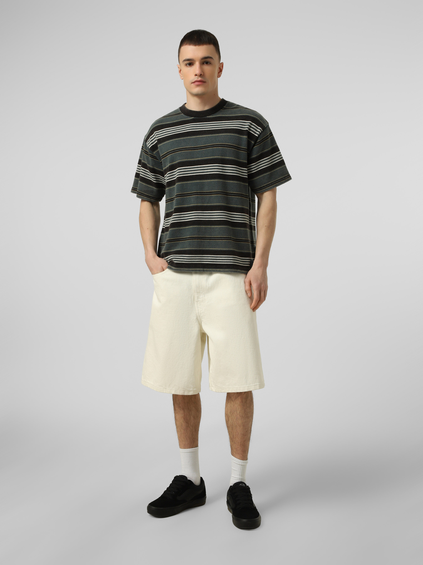 Футболки і поло Vans LX PIQUE STRIPE SS KNIT модель VN000T6BFRJ1 Фото