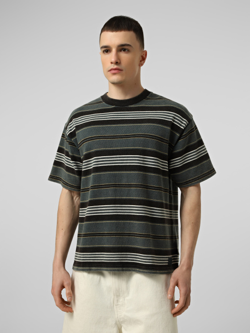 Футболки и поло Vans LX PIQUE STRIPE SS KNIT модель VN000T6BFRJ1 Фото