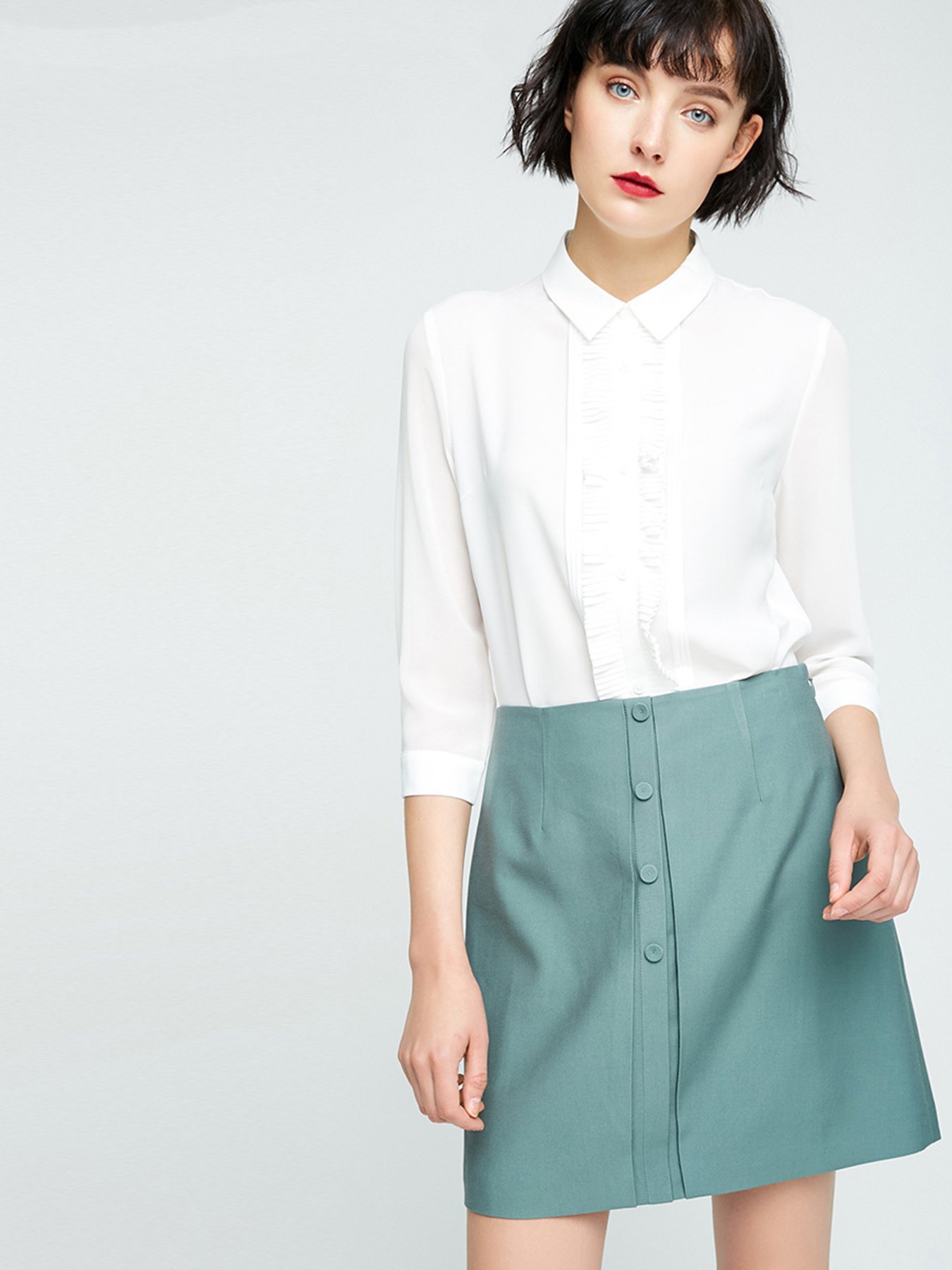 Юбки Vero Moda модель 317316501E56_оливковий Фото