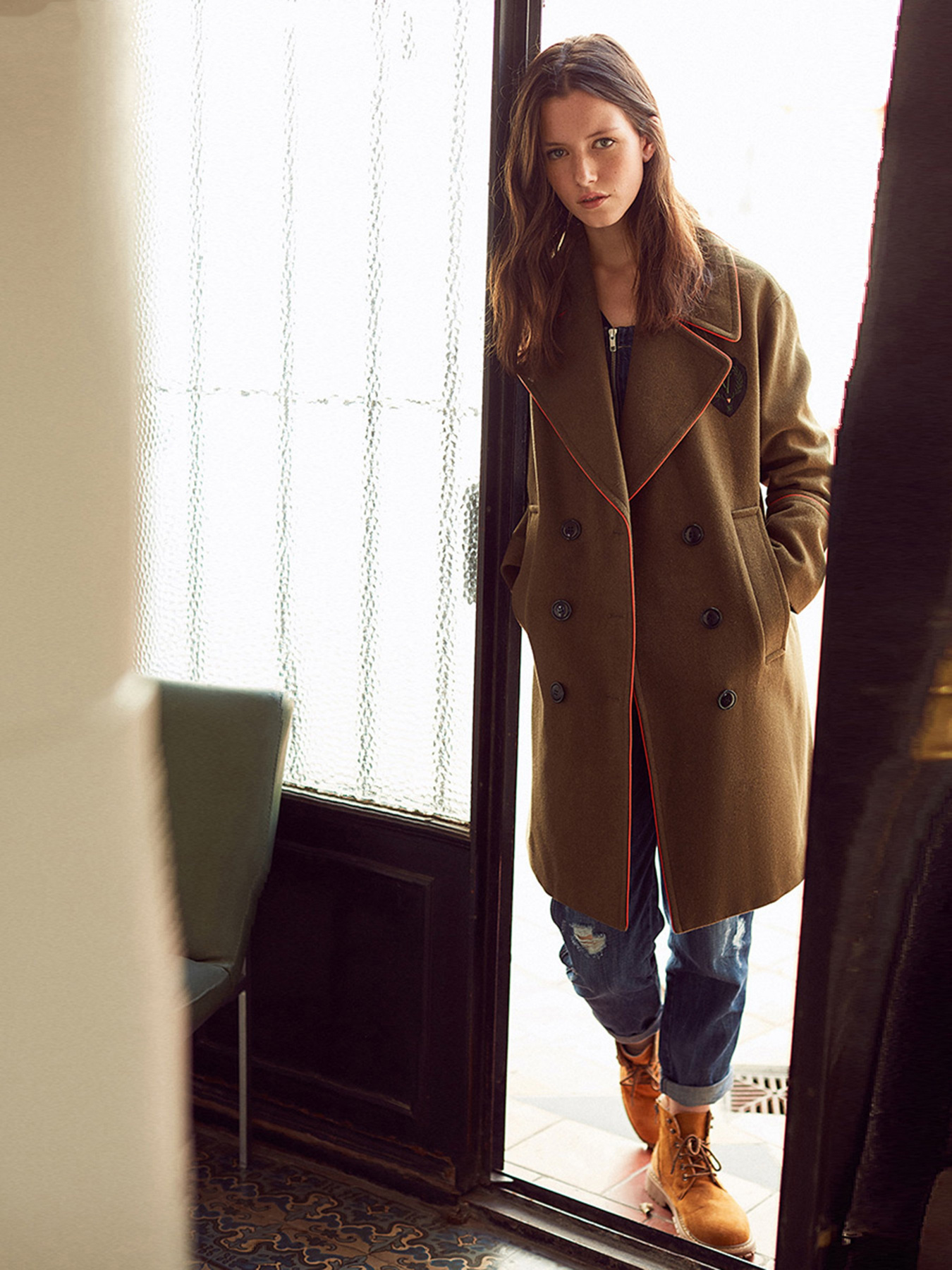 Пальто и плащи Vero Moda модель 317427510E05_хакі комб. Фото