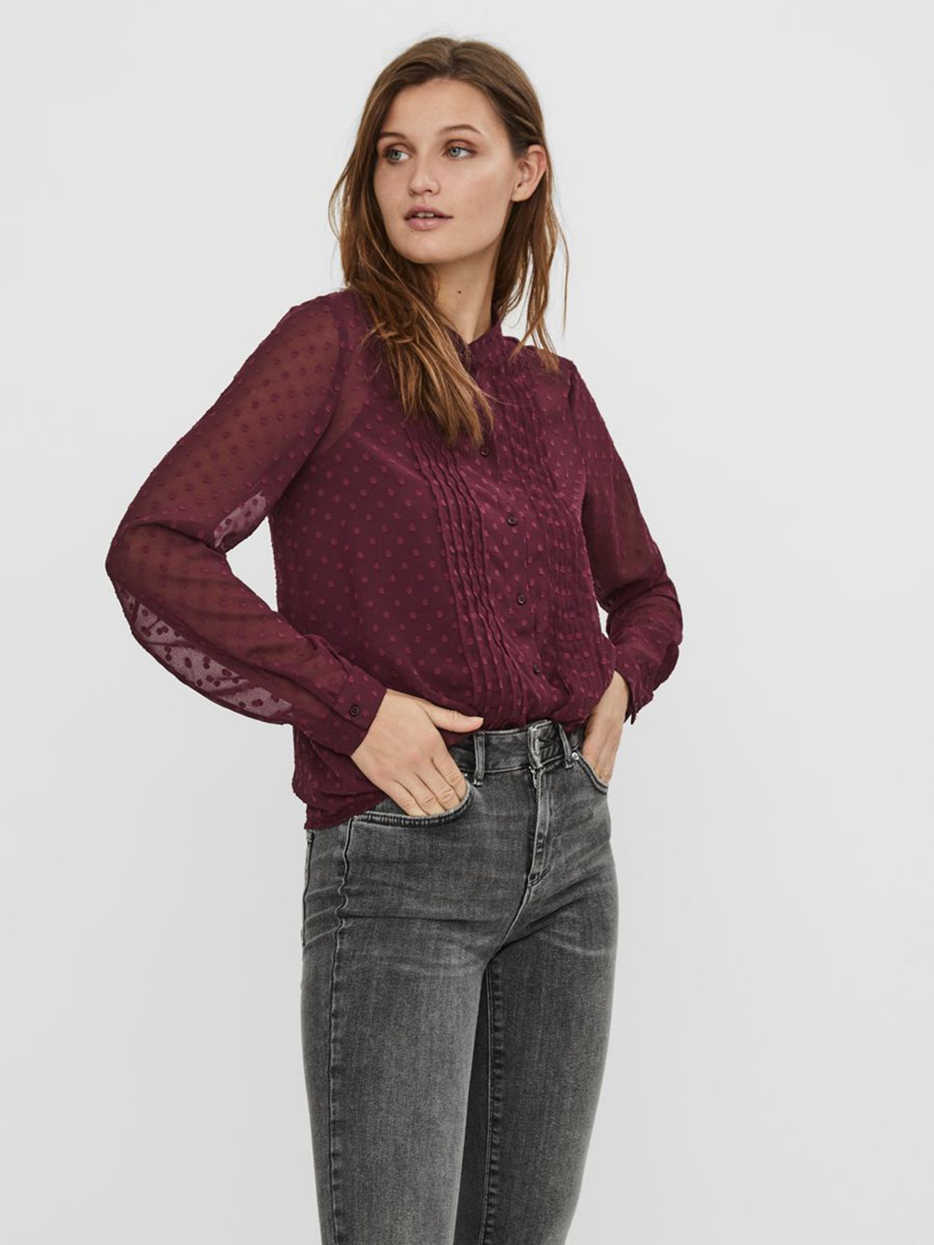 Рубашки Vero Moda модель 10249321_бордовий Фото