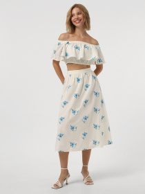 Спідниці Vero Moda модель 10324195_Pearled Ivory DRESDEN BLUE Фото