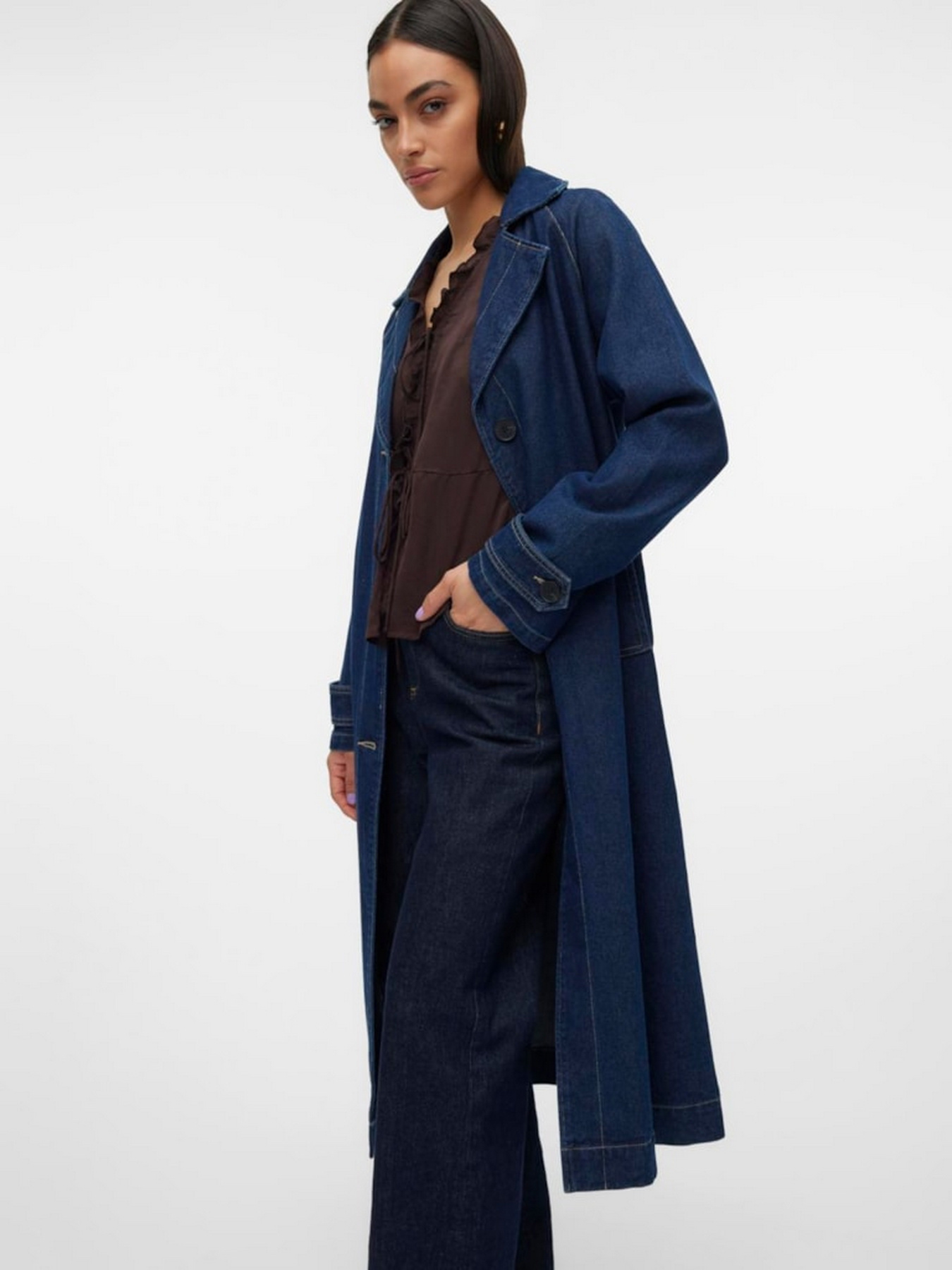 Пальта та плащі Vero Moda модель 10308422_Dark Blue Denim RINSE Фото