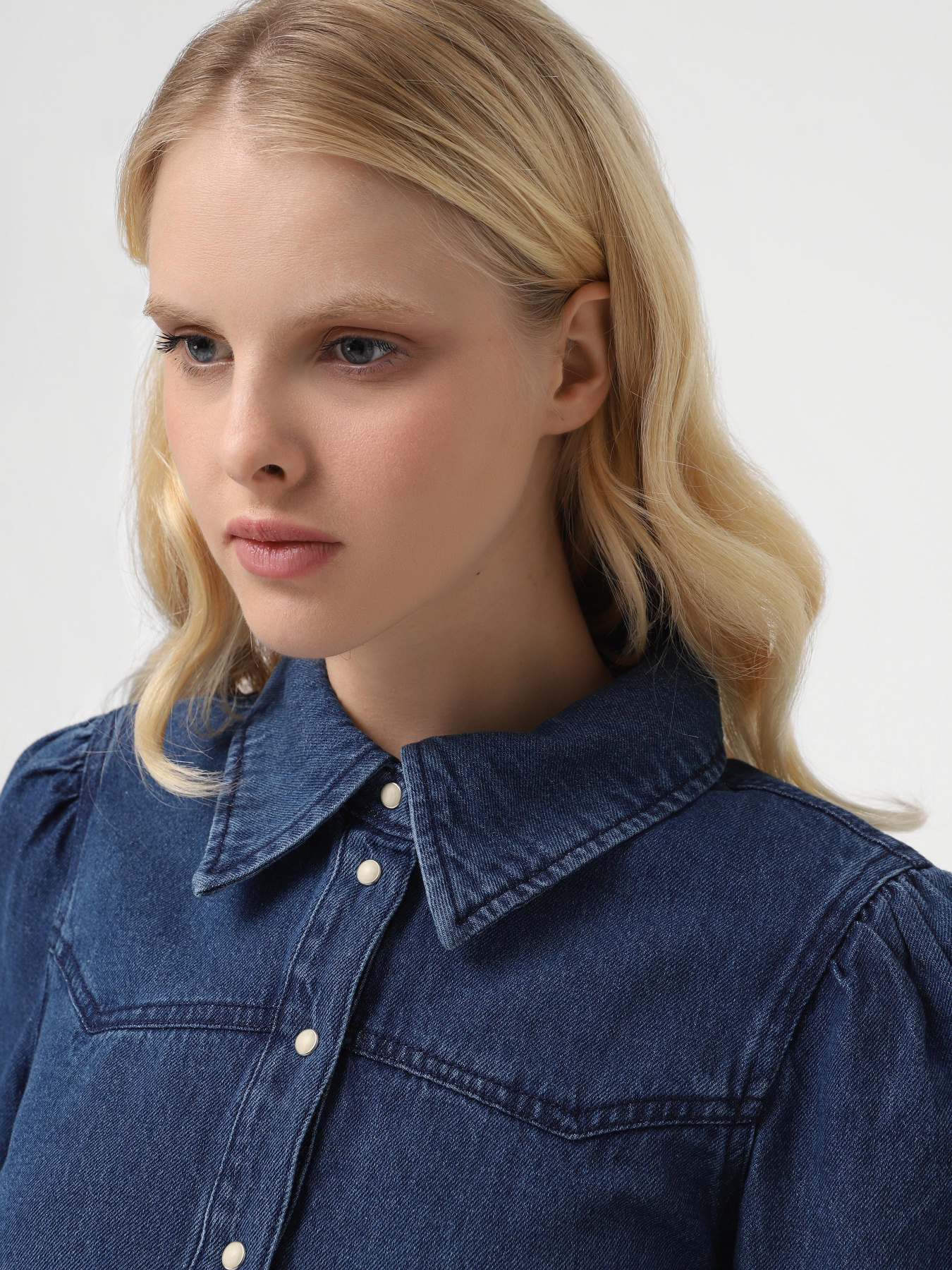 Рубашки Vero Moda модель 10323068_Dark Blue Denim Фото