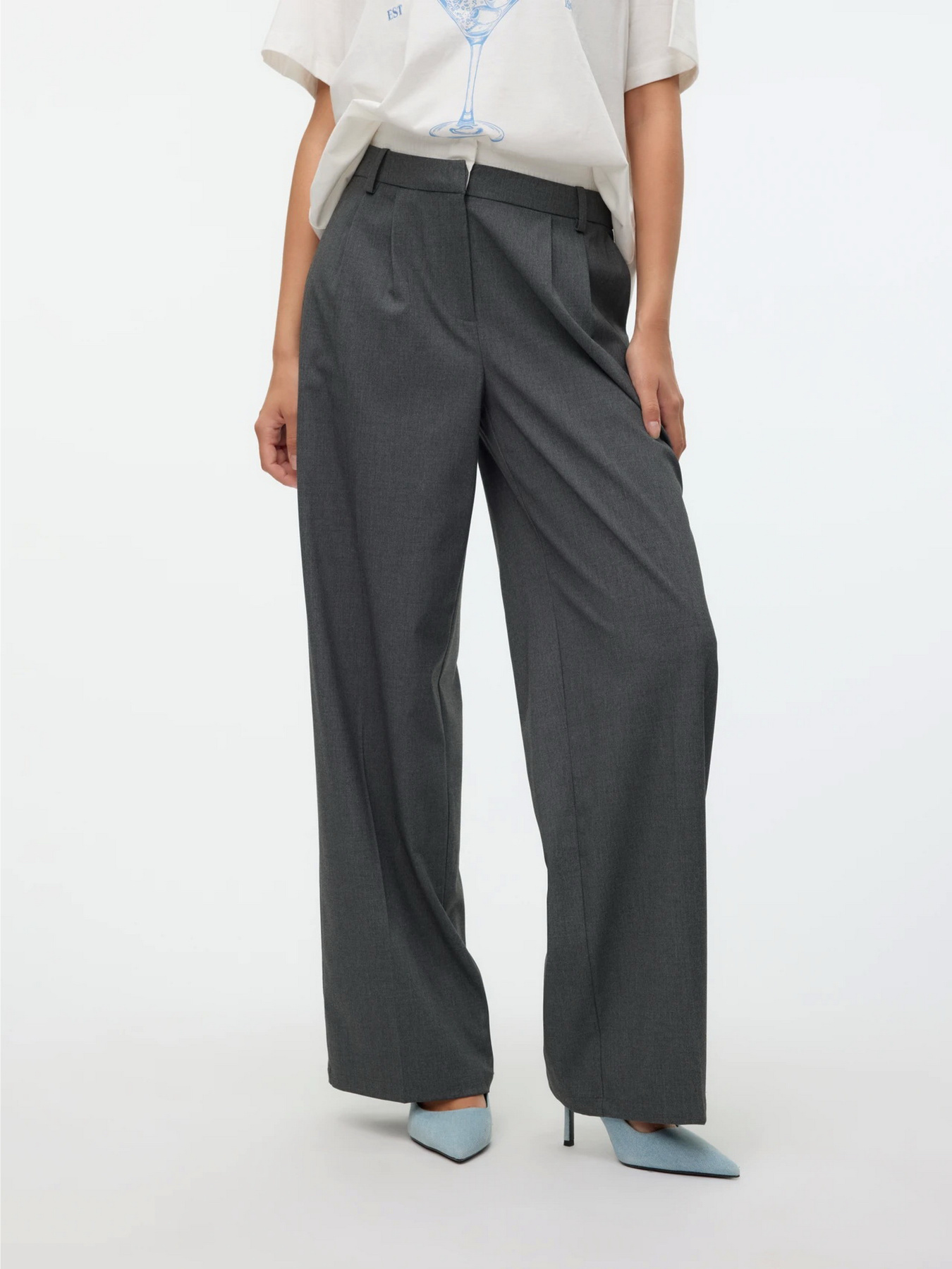 Штани Vero Moda модель 10318578_Dark Grey Melange Фото