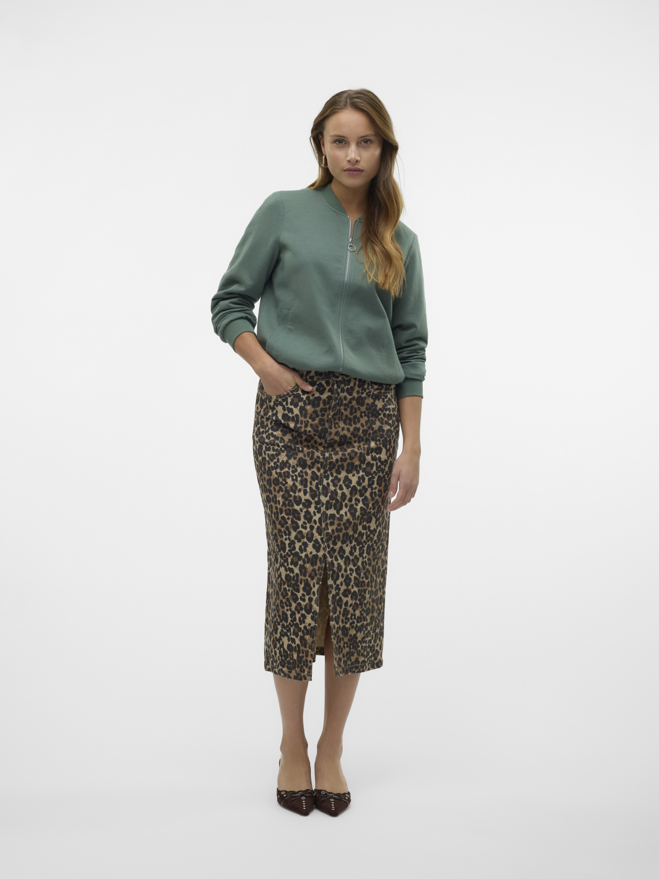 Юбки Vero Moda модель 10329339_Tigers Eye LEOPARD Фото