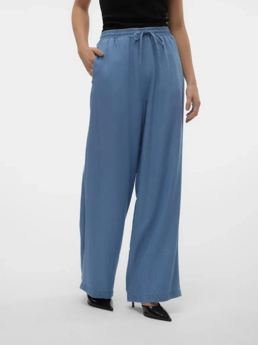 Брюки Vero Moda BREE HW LONG LOOSE TENCEL PANT модель 10304898_Medium Blue Denim Фото