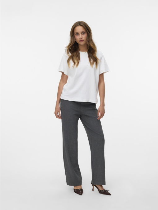 Брюки Vero Moda MAYA KIARA MW STRAIGHT PANT модель 10331956_Black GREY MELANGE Фото