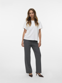 Брюки Vero Moda MAYA KIARA MW STRAIGHT PANT модель 10331956_Black GREY MELANGE Фото