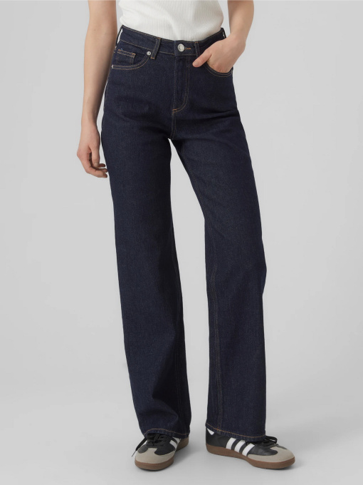 Джинсы Vero Moda TESSA HR WIDE JEANS модель 10297608_Dark Blue Denim Rinse Фото