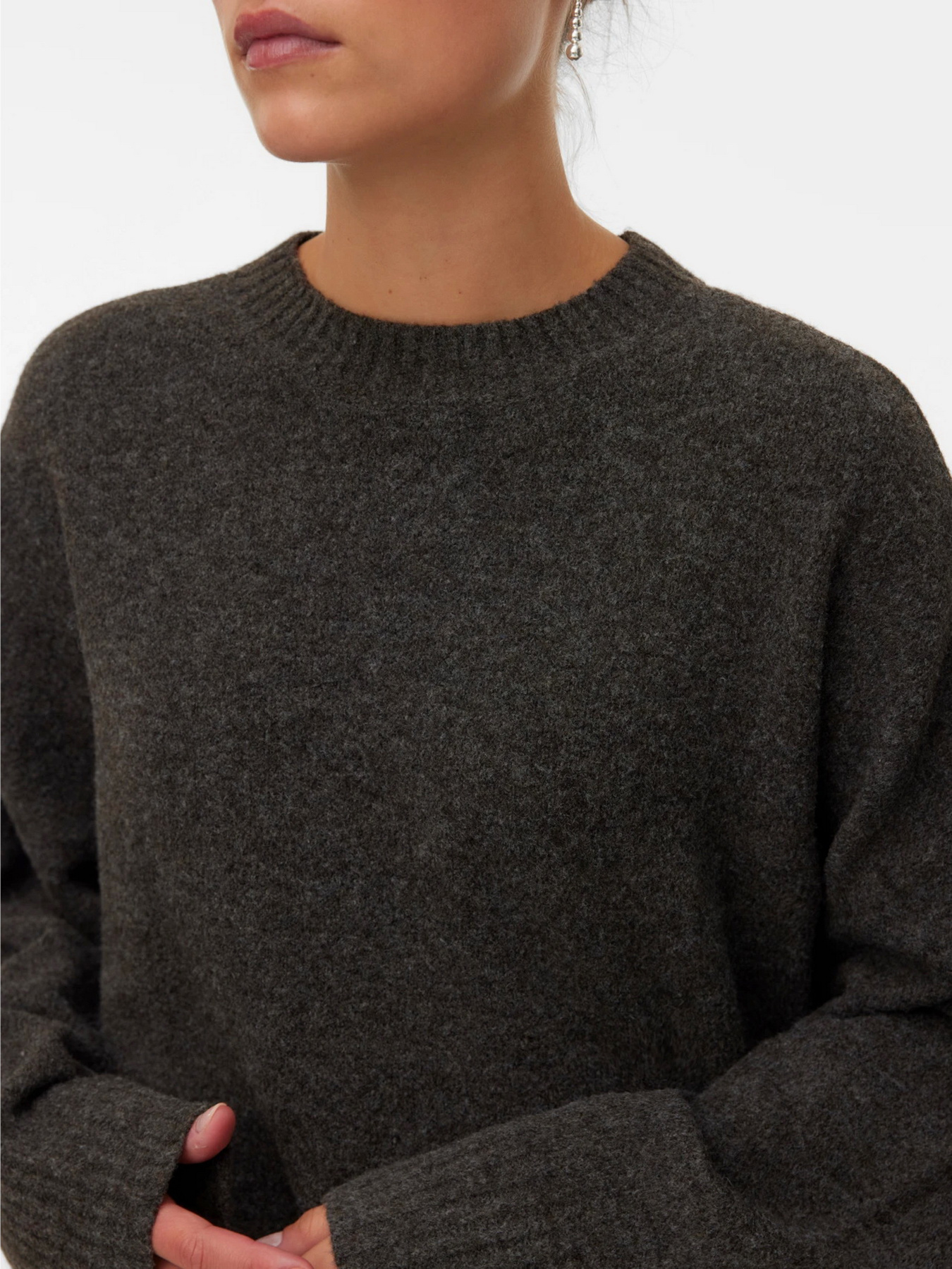 Светри та кардигани Vero Moda BOOM LS O-NECK PULLOVER модель 10320463_Chocolate Torte MELANGE Светри та кардигани Vero Moda BOOM LS O-NECK PULLOVER модель 10320463_Chocolate Torte MELANGE Фото