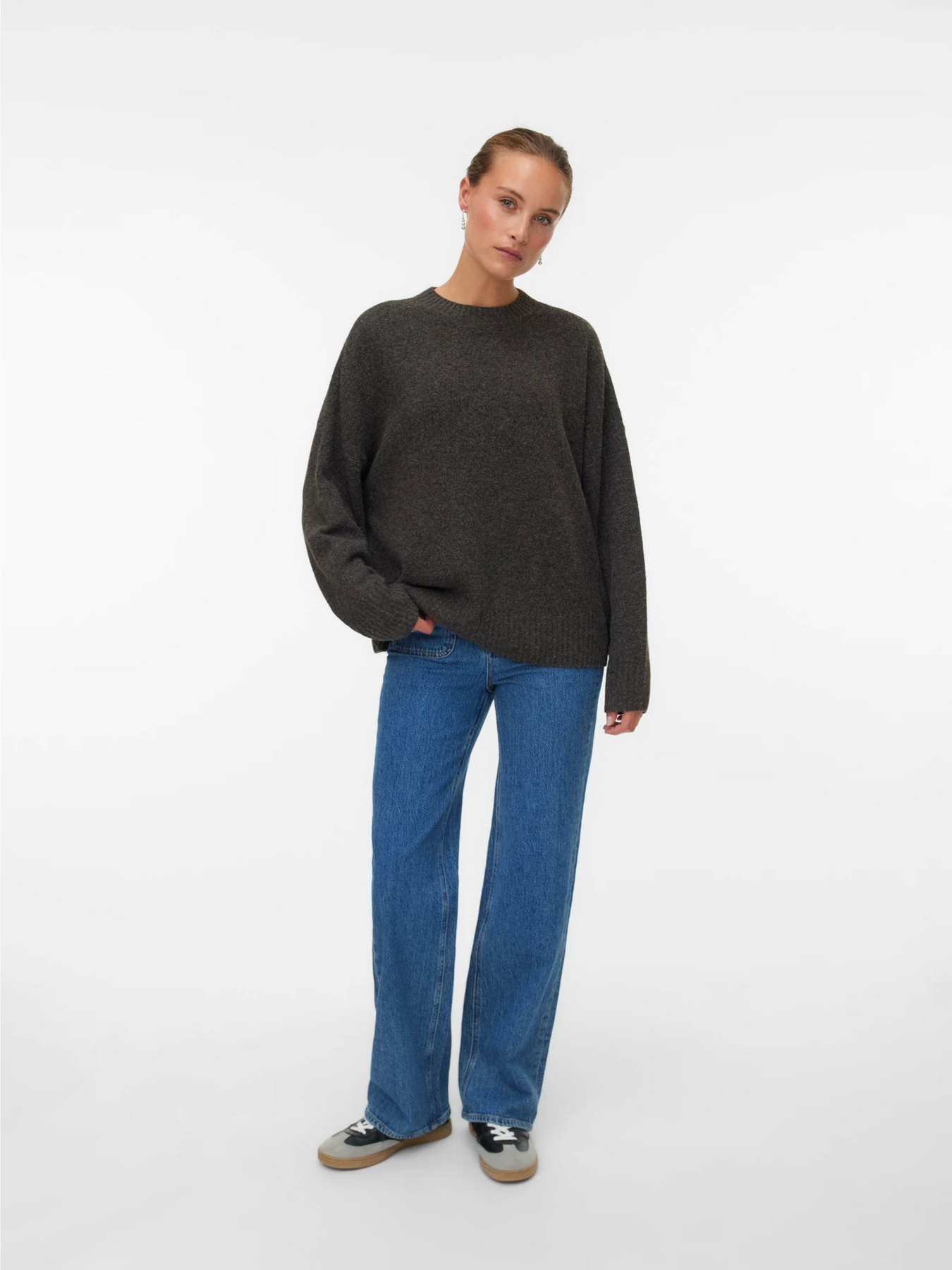Светри та кардигани Vero Moda BOOM LS O-NECK PULLOVER модель 10320463_Chocolate Torte MELANGE Светри та кардигани Vero Moda BOOM LS O-NECK PULLOVER модель 10320463_Chocolate Torte MELANGE Фото