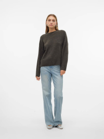 Светри та кардигани Vero Moda BOOM LS O-NECK PULLOVER модель 10320463_Chocolate Torte MELANGE Фото