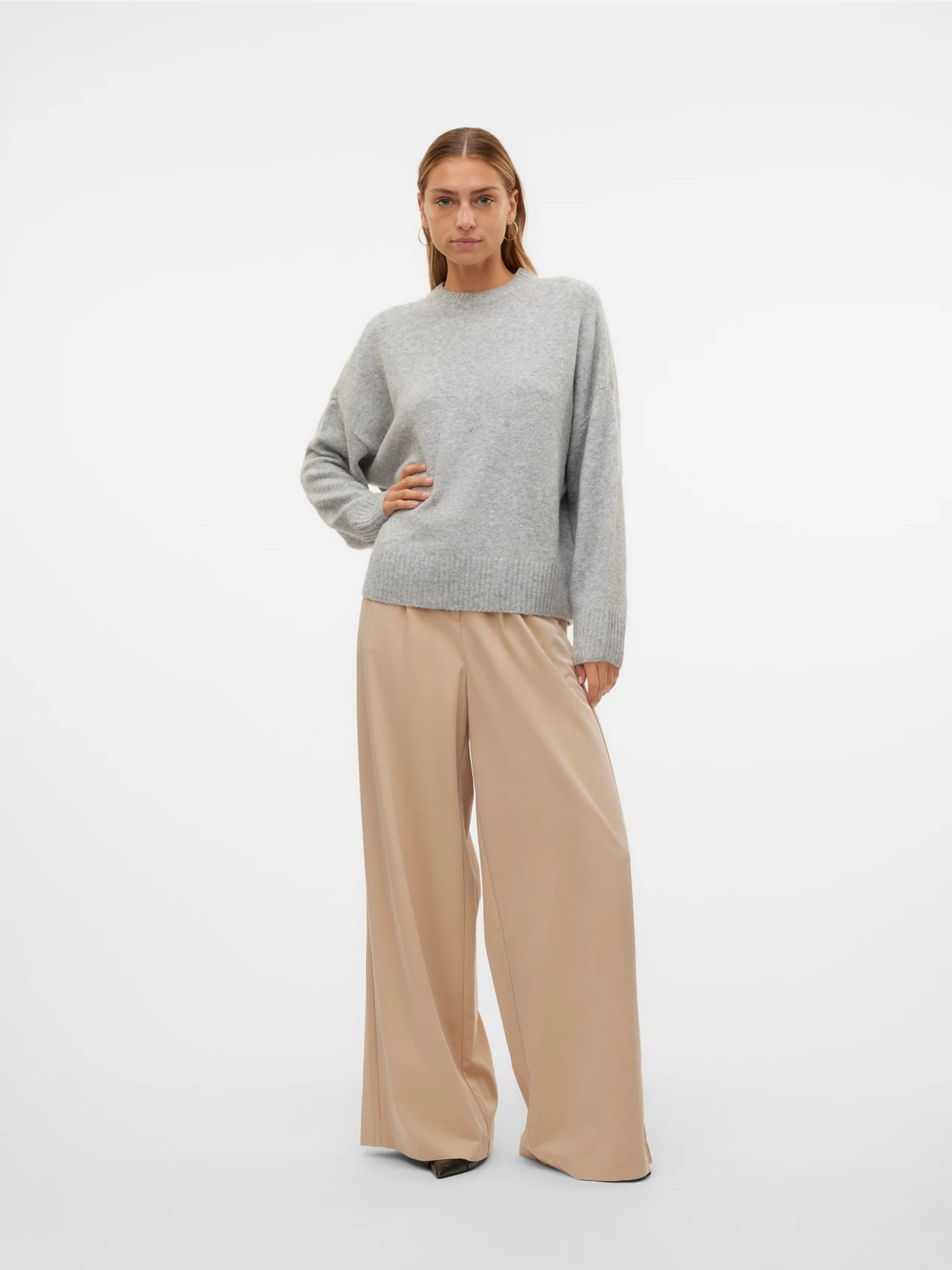 Светри та кардигани Vero Moda BOOM LS O-NECK PULLOVER модель 10320463_Light Grey Melange Светри та кардигани Vero Moda BOOM LS O-NECK PULLOVER модель 10320463_Light Grey Melange Фото