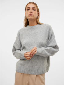 Светри та кардигани Vero Moda BOOM LS O-NECK PULLOVER модель 10320463_Light Grey Melange Фото