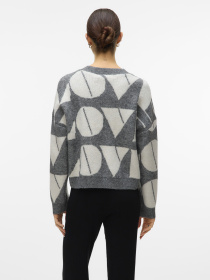 Свитры и кардиганы Vero Moda LOVE LS O-NECK PULLOVER модель 10331432_Medium Grey Melange W. BIR Фото