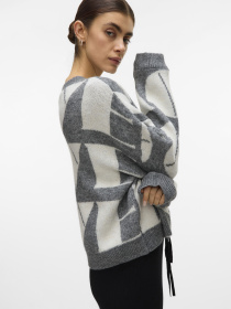 Свитры и кардиганы Vero Moda LOVE LS O-NECK PULLOVER модель 10331432_Medium Grey Melange W. BIR Фото