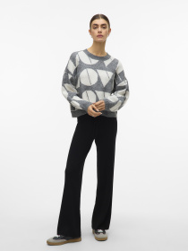 Свитры и кардиганы Vero Moda LOVE LS O-NECK PULLOVER модель 10331432_Medium Grey Melange W. BIR Фото