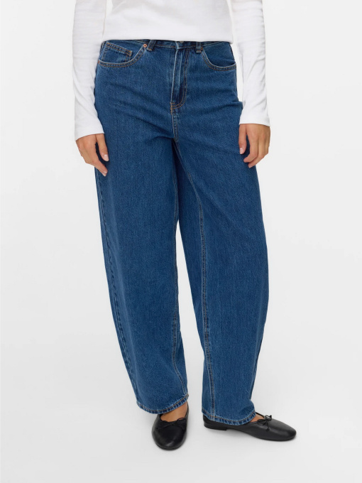 Джинсы Vero Moda BILLIE HR BARREL ANK JS модель 10337318_Medium Blue Denim Фото