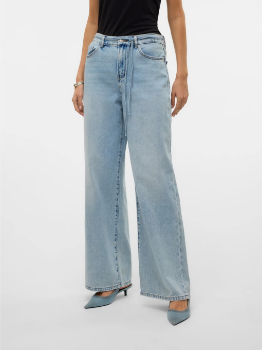Джинсы Vero Moda WIEN MR WIDE BELT JEANS модель 10338133_Light Blue Denim Фото