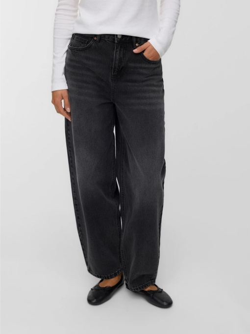 Джинсы Vero Moda BILLIE HR BARREL ANK JS модель 10338845_Black Denim Фото