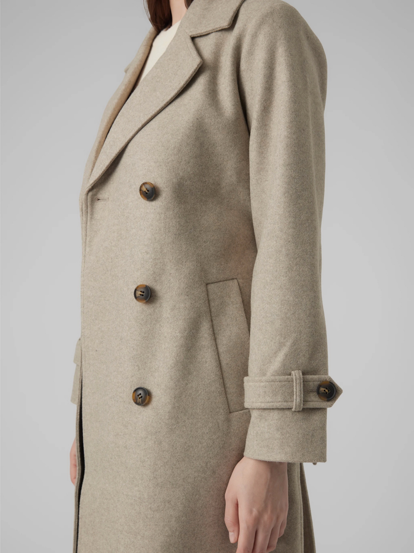 Пальто и плащи Vero Moda FORTUNEVEGA LONG TRENCHCOAT модель 10289870_Silver Mink MELANGE Пальто и плащи Vero Moda FORTUNEVEGA LONG TRENCHCOAT модель 10289870_Silver Mink MELANGE Фото