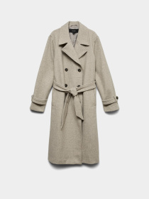 Пальто и плащи Vero Moda FORTUNEVEGA LONG TRENCHCOAT модель 10289870_Silver Mink MELANGE Фото