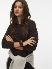 Свитры и кардиганы Vero Moda LEO LS O-NECK PULLOVER модель 10331890_Chocolate Torte Фото