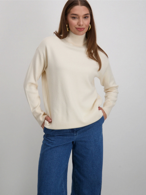 Свитры и кардиганы Vero Moda GOLD ART NEW LS LONG HIGHNECK модель 10332413_Birch Фото