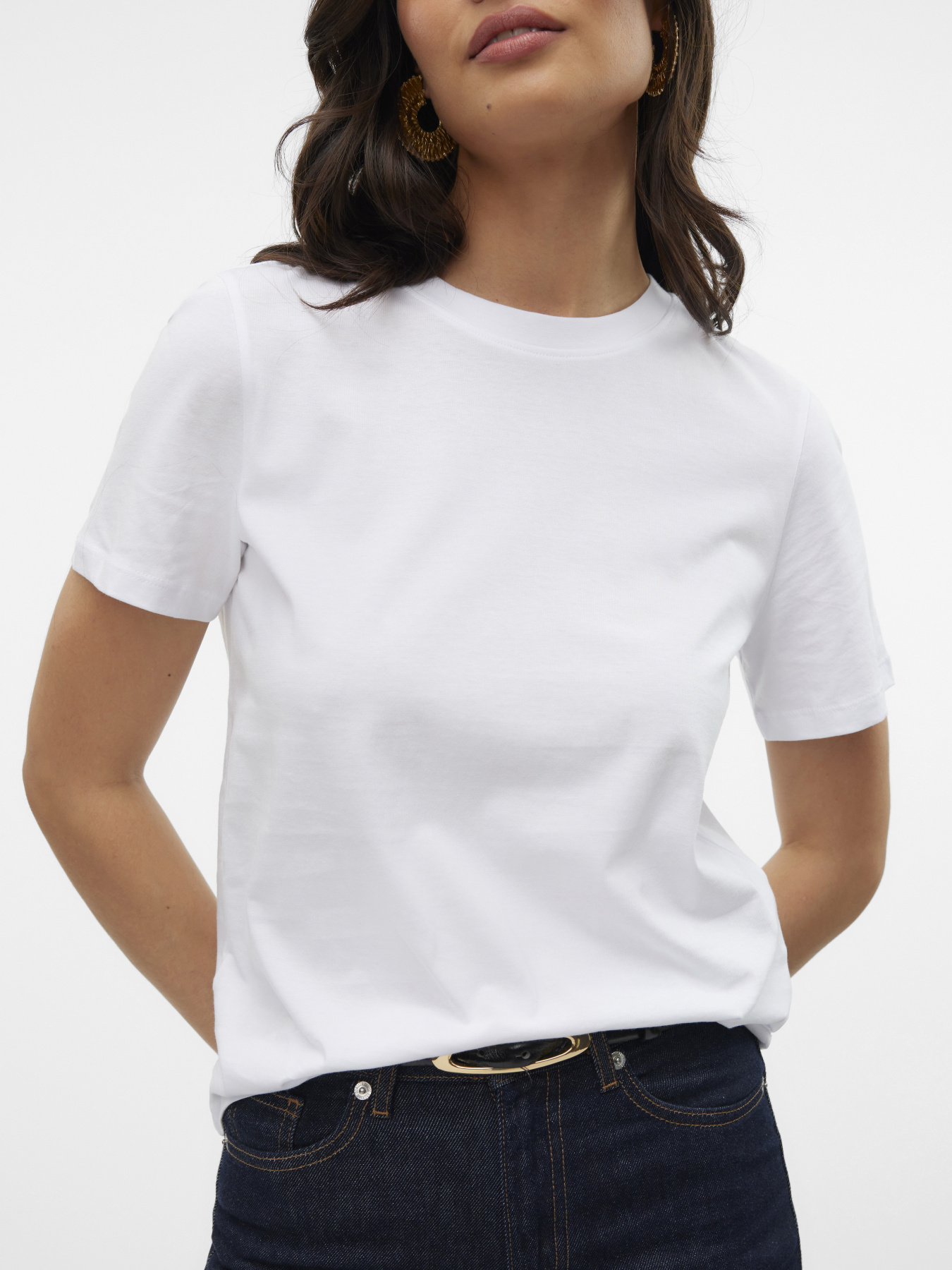 Футболки и поло Vero Moda PAULINA SS T-SHIRT модель 10316991_Bright White Футболки и поло Vero Moda PAULINA SS T-SHIRT модель 10316991_Bright White Фото