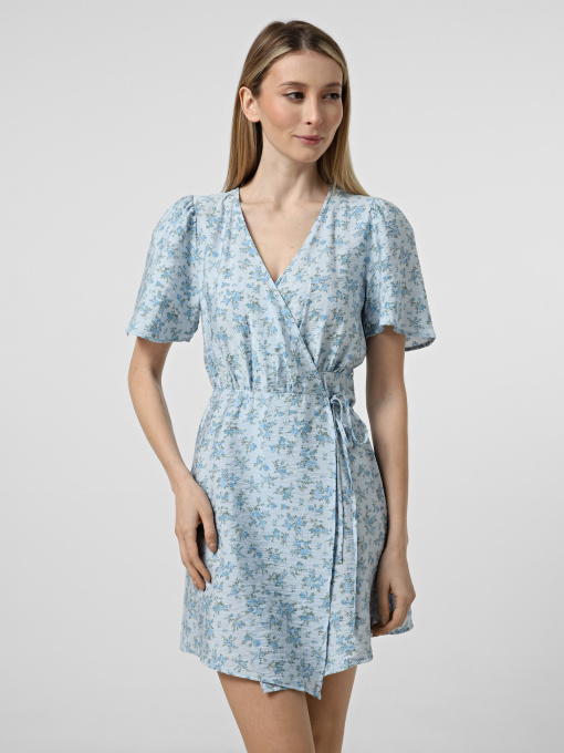 Платья Vero Moda JOSIE SS WRAP SHORT DRESS модель 10341596_Cashmere Blue Blue molly Фото