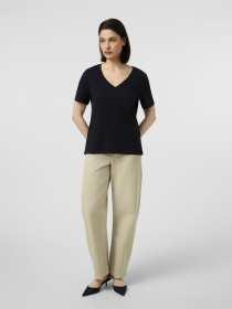 Футболки и поло Vero Moda PAULINA SS V-NECK T-SHIRT модель 10342926_Night Sky Фото