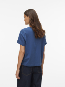Футболки и поло Vero Moda THEA METTE SS TOP модель 10346290_Dark Denim FLOWER LADY Фото