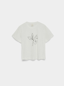 Футболки и поло Vero Moda THEA METTE SS TOP модель 10346290_Snow White LEAF LADY Фото