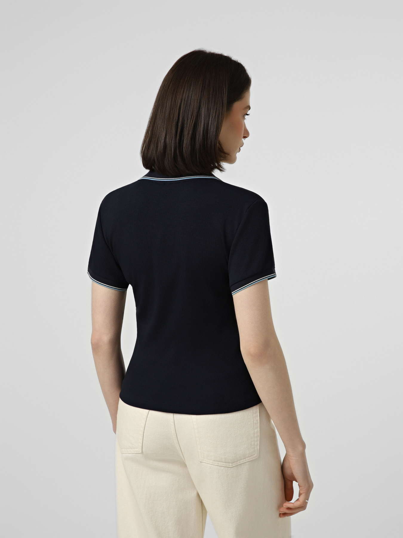 Футболки и поло Vero Moda CHLOE SHORT POLO модель 10342882_Navy Blazer Snow white + a Фото