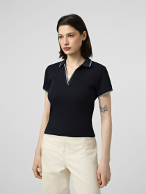 Футболки и поло Vero Moda CHLOE SHORT POLO модель 10342882_Navy Blazer Snow white + a Фото