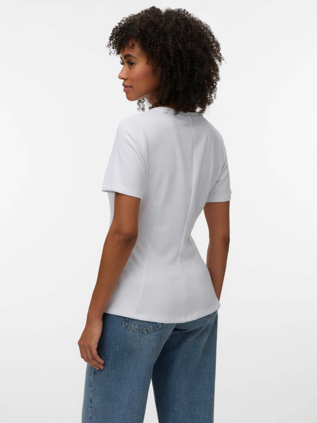 Футболки і поло Vero Moda ABBY SS PEPLUM TOP модель 10344131_Bright White Фото